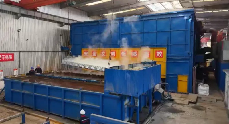 Round steel tubing manufacturing line for scaffolding and outdoor structures
