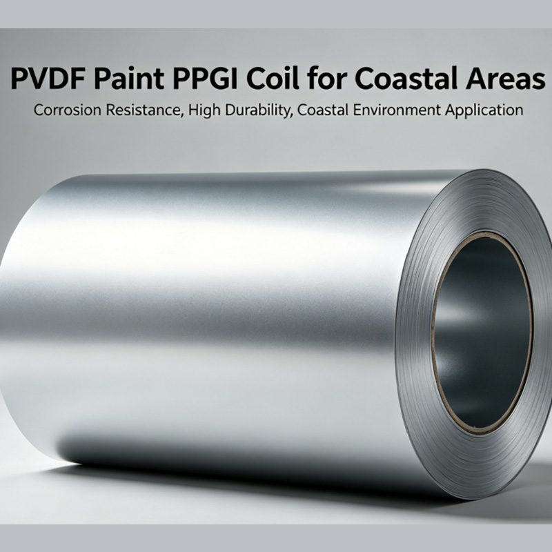 PVDF Paint PPGI Coil ສໍາລັບເຂດຊາຍຝັ່ງທະເລ